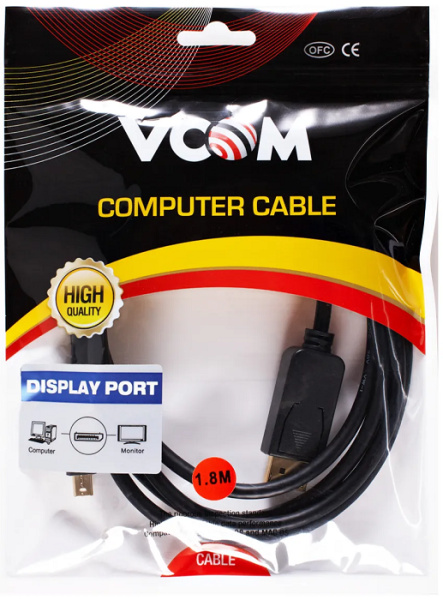 фото Кабель интерфейсный mini DisplayPort-DisplayPort VCOM CG682-1.8M в Перми