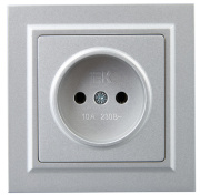 фото Розетка без заземления в сборе  IEK BR-R10-10-K47-F