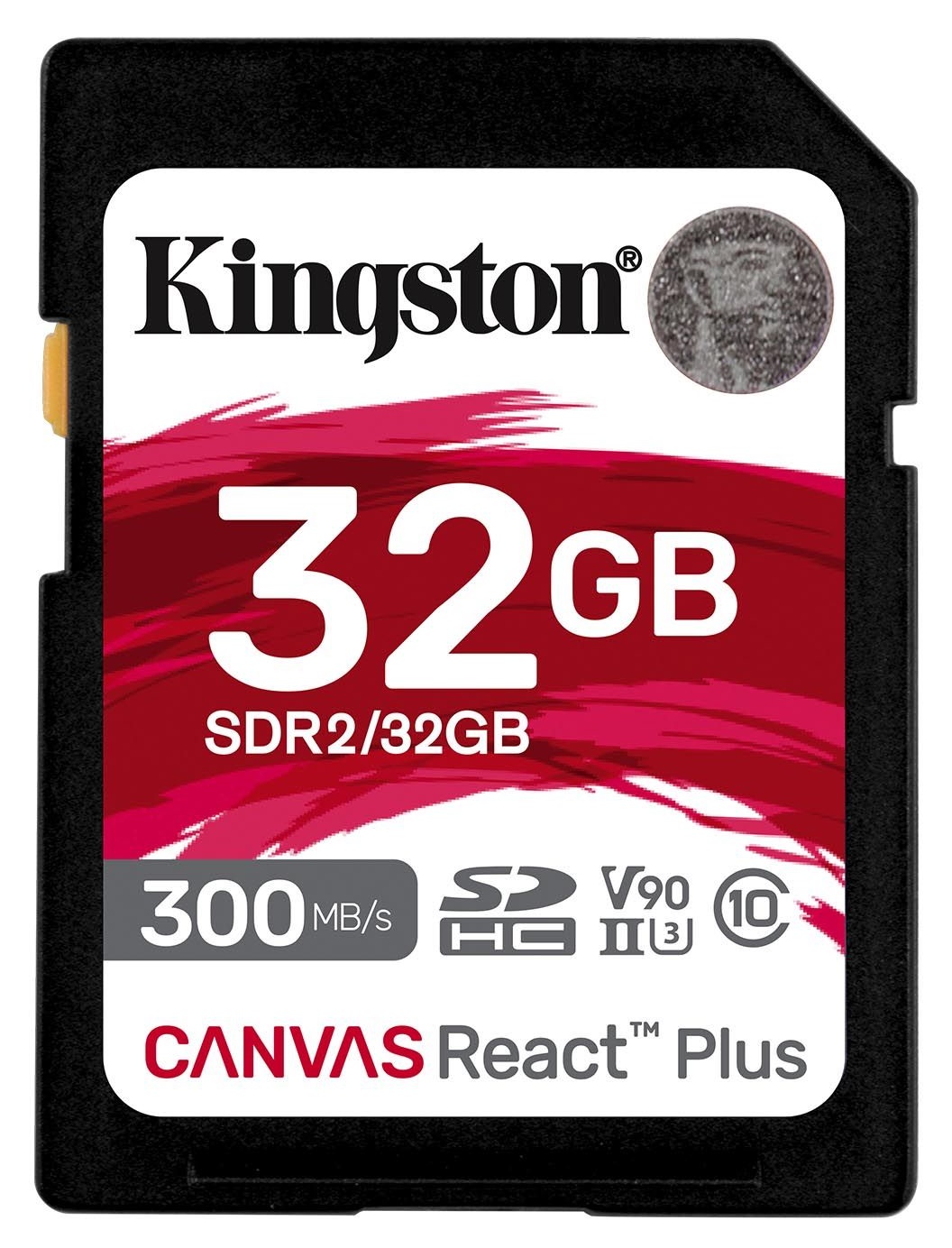 

Карта памяти 32GB Kingston SDR2/32GB Canvas React Plus SDHC UHS-II 300R/260W U3 V90, SDR2/32GB
