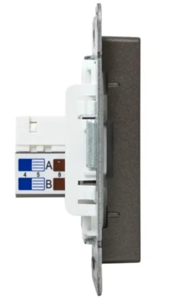 фото Розетка компьютерная двойная EKF UP1-SOM-2RJ45-5
