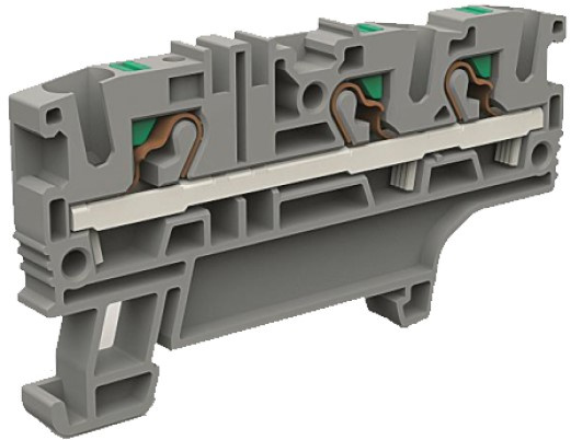 Изображение товара Клемма проходная DKC ZEFC410GR 3 контакта 4 мм² 32 А