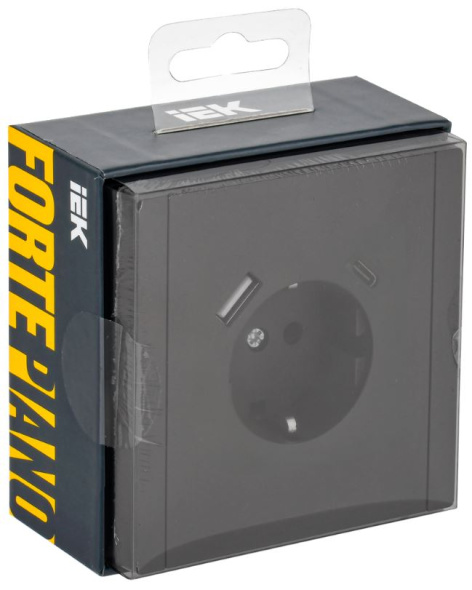 фото Розетка с заземлением с 2 USB  IEK FP-R14-16-U22-018-K02 в Волгограде