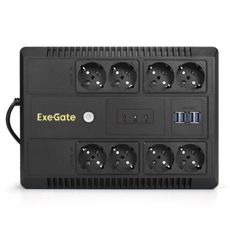 фото Источник бесперебойного питания  Exegate NEO NNB-1000.LED.AVR.8SH.CH в Екатеринбурге