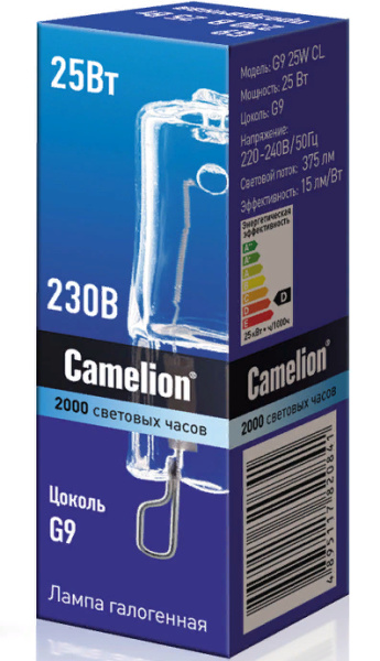 фото Лампа галогенная Camelion G9 25W CL в Омске