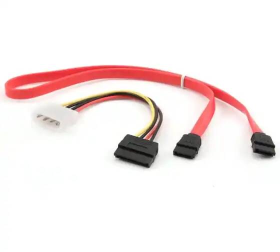 

Комплект кабелей Cablexpert CC-SATA-N SATA интерфейсный (48см) 7pin/7pin и питания (15см) 4pin/15pin, медь,пак, CC-SATA-N