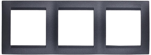 

Рамка Simon 1500630-038 Simon 15 Графит 3 -ая, 1500630-038