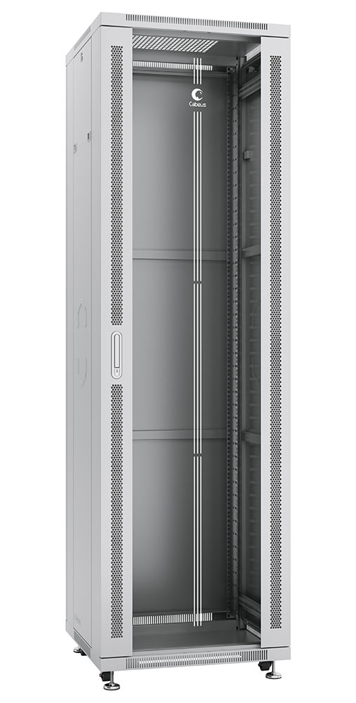 

Шкаф напольный 19", 47U Cabeus SH-05C-47U60/60 600x600x2277mm (ШхГхВ) передняя стеклянная и задняя сплошная металлическая двери, ручка с замком, цвет, SH-05C-47U60/60