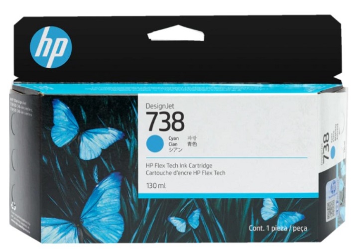 

Картридж HP 738 498N5A 130-ml Cyan DesignJet Ink, 738