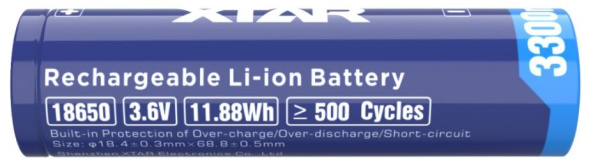 фото Аккумулятор  XTAR XTAR-NCR18650/33-PCB в Санкт-Петербургe