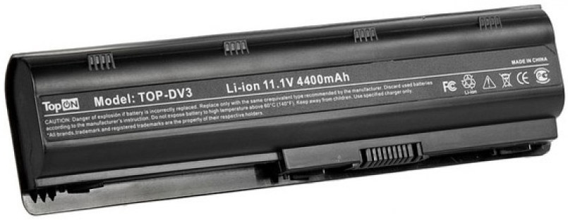 

Аккумулятор для ноутбука HP TopOn TOP-DV3 для моделей Pavilion dm4, dv5, dv6, dv7, G6, G7, G42, G62, CQ32, CQ42, CQ62 11.1V 4400mAh 49Wh. PN: HSTNN-F0, TOP-DV3