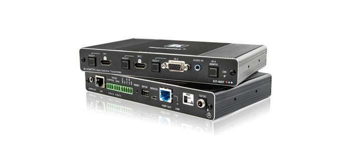 

Комплект Kramer KIT-400 87-00002190 из передатчика с автоматическим коммутатором и приемника со встроенным масштабатором сигнала HDMI, VGA и RS-232 по, KIT-400