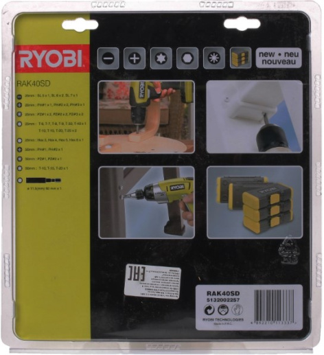 фото Набор бит Ryobi RAK40SD
