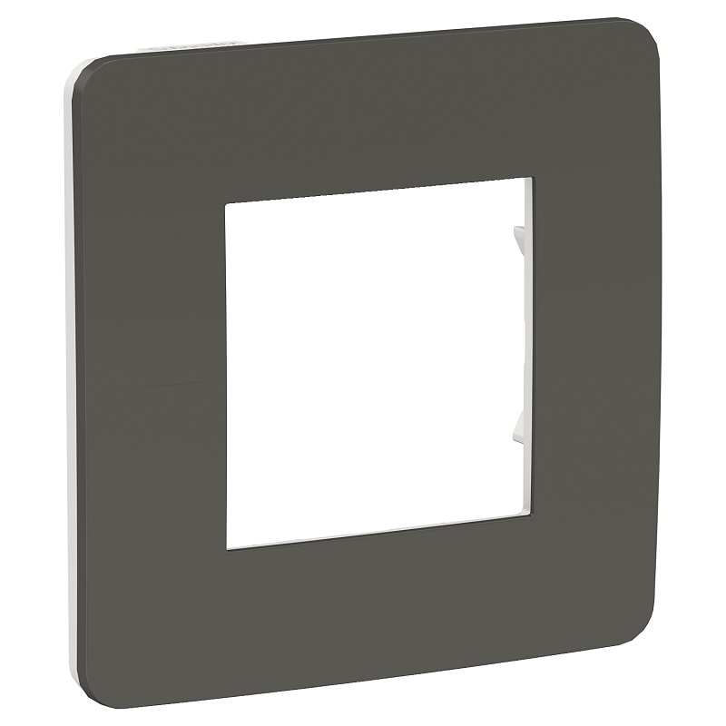 

Рамка Schneider Electric NU280221 Unica Studio, дымчато-серая/белая, 1-ная, NU280221