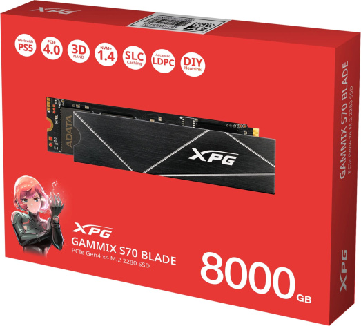 фото Накопитель SSD M.2 2280 ADATA XPG GAMMIX S70 BLADE в Уфе 8000 ГБ