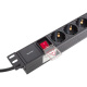 фото Блок розеток 19", 6 розеток EKF TRC-HPD-LS-16A-6SH-2MSH в Уфе