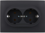 фото Розетка двухместная с заземлением IEK SK-R21-16-K53-F