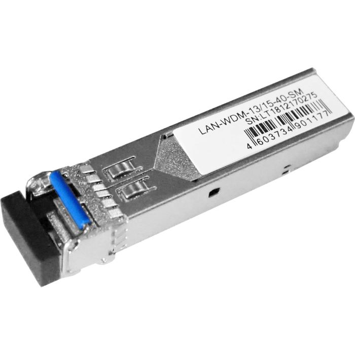 

Модуль SFP Lanmaster LAN-WDM-13/15-40-SM BIDI , 1.25G, 1310nm / 1550nm, 40 km, LC, DDM, LAN-WDM-13/15-40-SM
