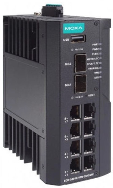 

Маршрутизатор промышленный MOXA EDR-G9010-VPN-2MGSFP-HV-T 8*10/100/1000BaseT(X), 2*1/2.5GbE SFP, Firewall/NAT/VPN, 120/220 VDC/VAC, EDR-G9010-VPN-2MGSFP-HV-T