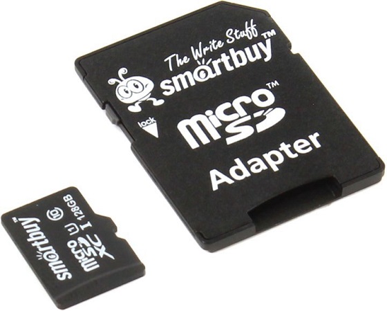 

Карта памяти 128GB SmartBuy SB128GBSDCL10-01 MicroSDXC Class 10 (SD адаптер), SB128GBSDCL10-01