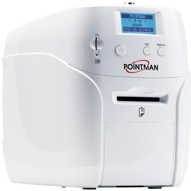

Принтер Pointman Nuvia N25 двухсторонний, подающий лоток на 100 карт, принимающий на 50 карт USB, Ethernet, Nuvia N25