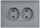 фото Розетка двухместная без заземления в сборе IEK SK-R20-10-K03-F в Санкт-Петербургe