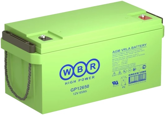 

Аккумулятор WBR GP12650 12В, 65Ач, GP12650