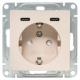 фото Розетка с заземлением с 2 USB  EKF UP1-SOI-111-2USBC