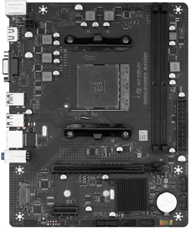 

Материнская плата mATX MAXSUN MS-Challenger B450M (AM4, AMD B450, 2*DDR4, 4*SATA 3.0, M.2, USB 3.2, USB 2.0, PCIe, HDMI, VGA), MS-Challenger B450M