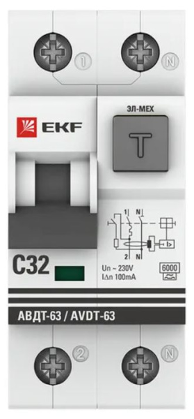 фото Автомат дифференциальный EKF DA63-32-100em в Санкт-Петербургe