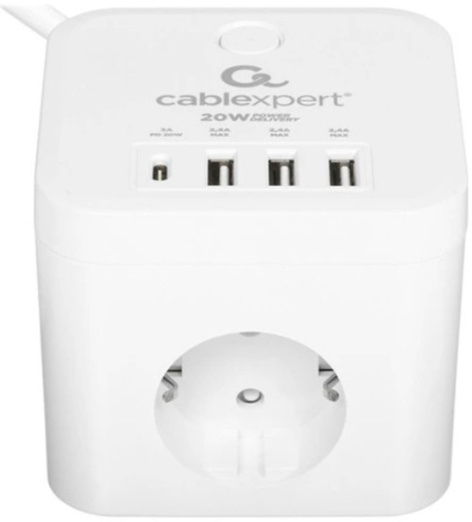 фото Сетевой фильтр Cablexpert CUBE-3-CU3-W-1.5 в Челябинске
