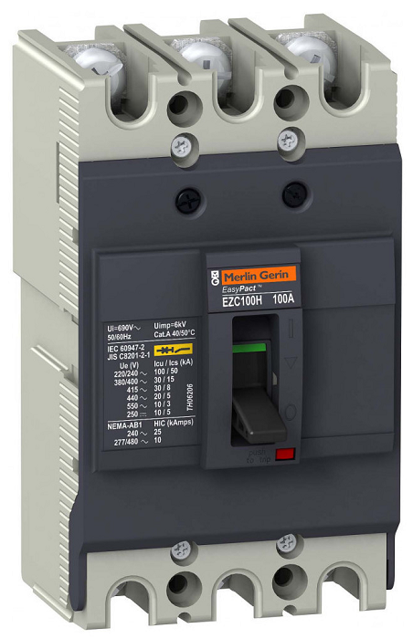 

Автоматический выключатель Schneider Electric EZC100H3025 EasyPact EZC 100H 3P/3Т 25A 30кA/380В, EZC100H3025