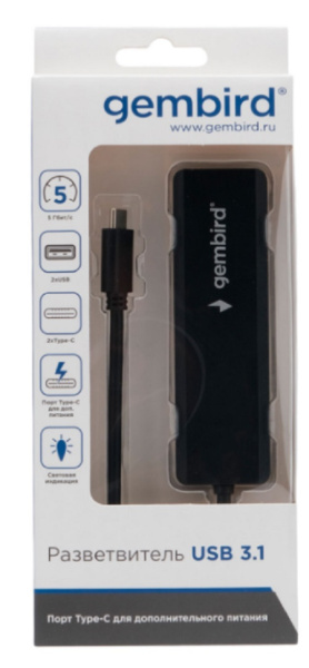 фото Разветвитель USB 3.1 Gembird UHB-C425 в Самаре