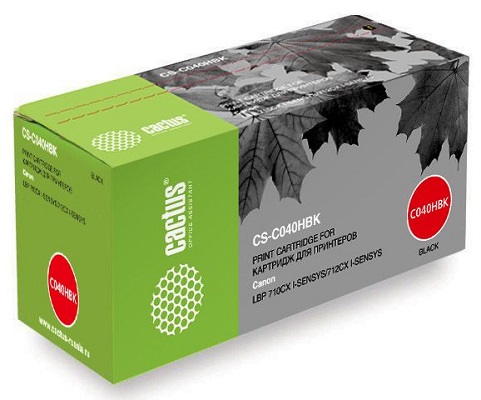 

Тонер-картридж Cactus CS-C040HBK для Canon LBP 710CX/712CX, черный (12500стр.), CS-C040HBK