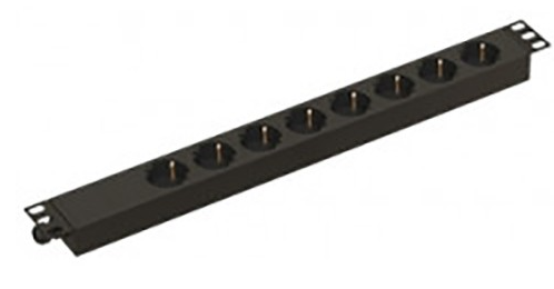 

Блок розеток 19", 8 розеток Hyperline SHE19-8SH-CB горизонтальный, Schuko, без кабеля питания, клеммная колодка 16A, 250В, корпус алюминий, черный, SHE19-8SH-CB