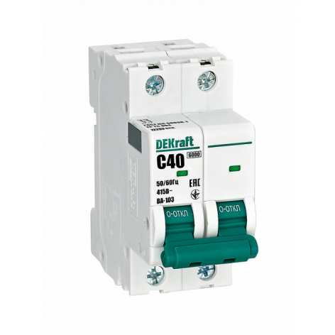 Изображение товара Автоматический выключатель DEKraft 12293DEK для защиты электросетей 40А IP20