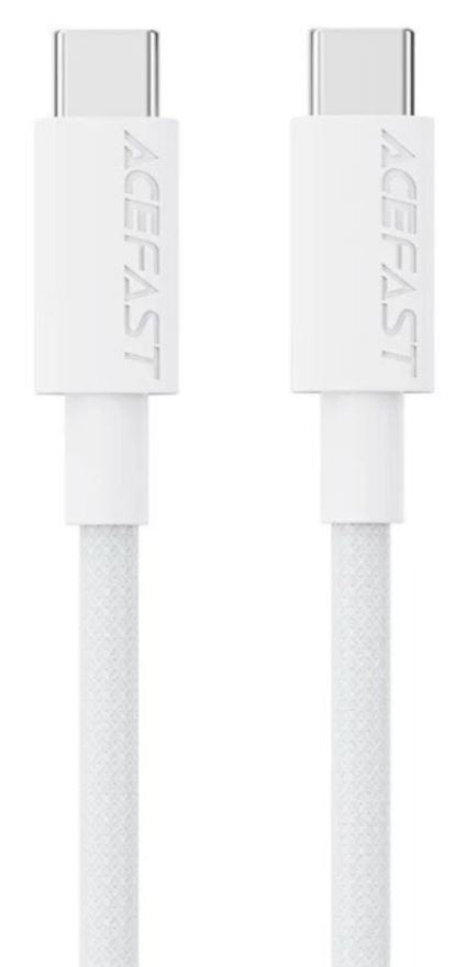 

Кабель ACEFAST C18-03 USB-C To USB-C Braid Charging Data Cable. Цвет: белый, C18-03