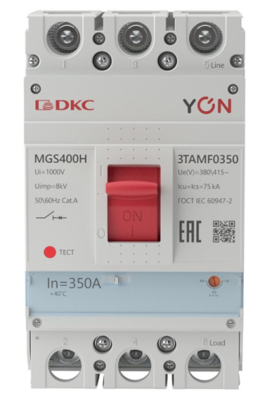 фото Автоматический выключатель  DKC MGS400H-3TAMF0350 в Челябинске