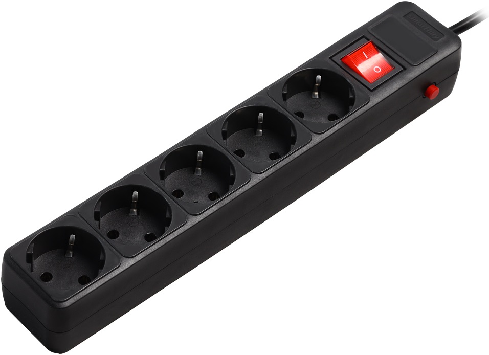 

Сетевой фильтр SmartBuy SBSP-5-50-K 16А, 3500 Вт, 5 гнезд, с з/ш, земля, ПВС 3x1.0 мм², 5,0 м, черный (1/35), SBSP-5-50-K