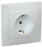 фото Розетка с заземлением IEK ERK14-K01-16-K