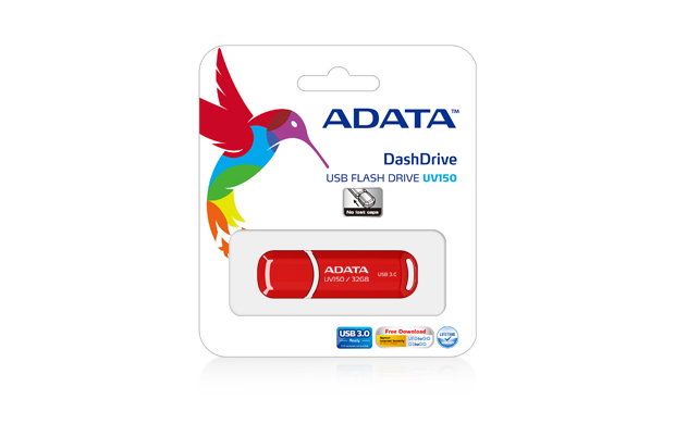 

Накопитель USB 3.0 32GB ADATA UV150 красный, UV150