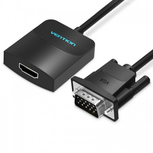 

Переходник Vention ACNBB VGA + аудио > HDMI, гибкий, черный, ACNBB