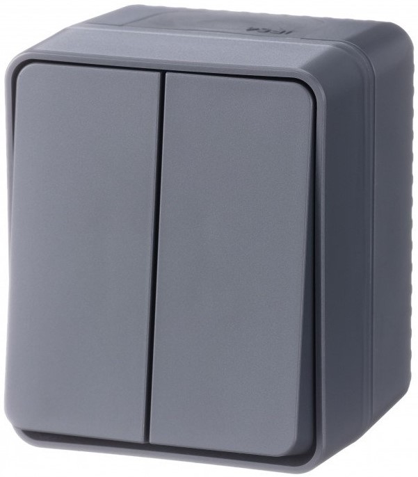 

Выключатель Schneider Electric ATN544051 AtlasDesign PROFI IP54 О/У 2-клавишный 10 АХ, антрацит, ATN544051