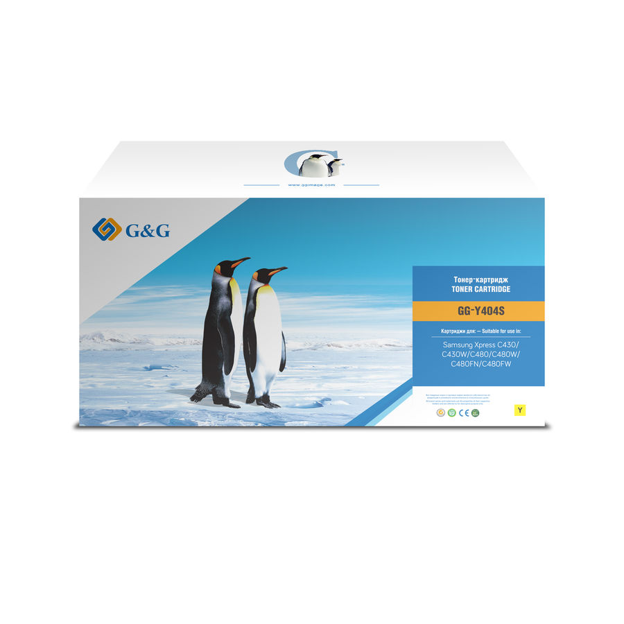 

Картридж G&G GG-Y404S лазерный желтый (1000стр.) для Samsung SL-C430/C430W/C480/C480W/C480FW, GG-Y404S