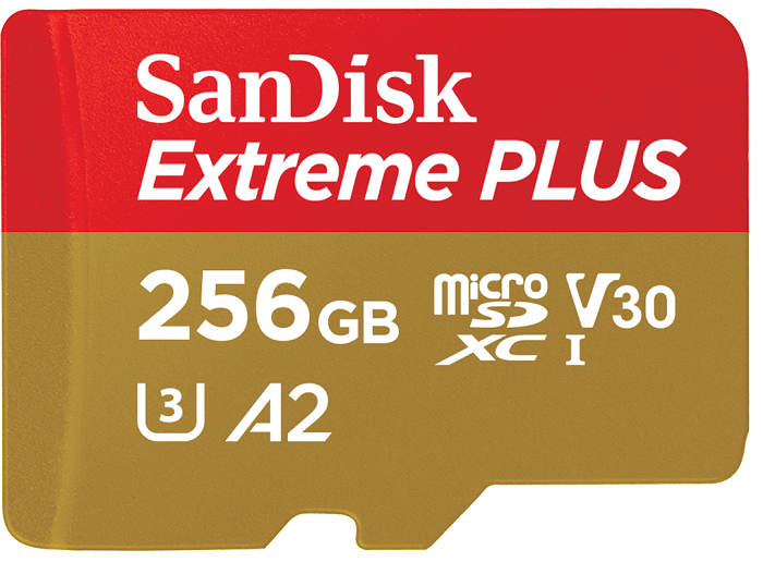 

Карта памяти 256GB SanDisk SDSQXBZ-256G-GN6MA Extreme Plus microSDXC + SD Adapter + Rescue Pro Deluxe 170MB/s A2 C10 V30 UHS-I U3, SDSQXBZ-256G-GN6MA