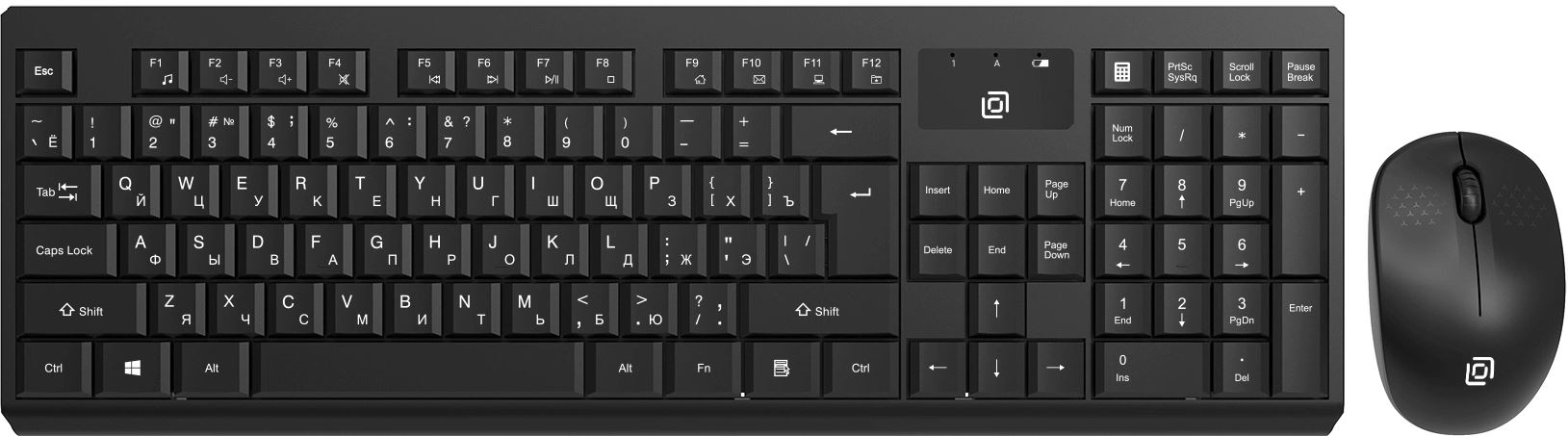 

Клавиатура и мышь Wireless Oklick S269W 2070303 клав:черная мышь:чераяй USB slim Multimedia, S269W