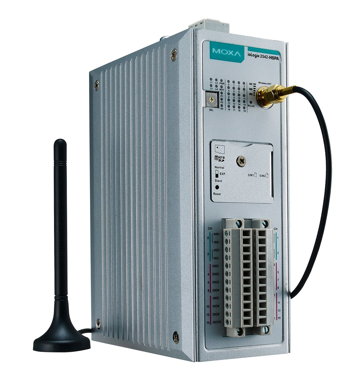 

Модуль MOXA ioLogik 2542-HSPA-T Smart Remote I/O with 4 AIs, 12 DIOs, ioLogik 2542-HSPA-T