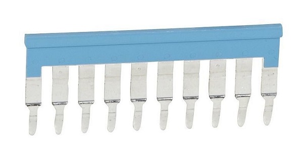 

Гребенка эквипотенциальная Legrand 037503 Viking 3 - 10 контактов, для клемм с шагом 6 мм, синие, 037503