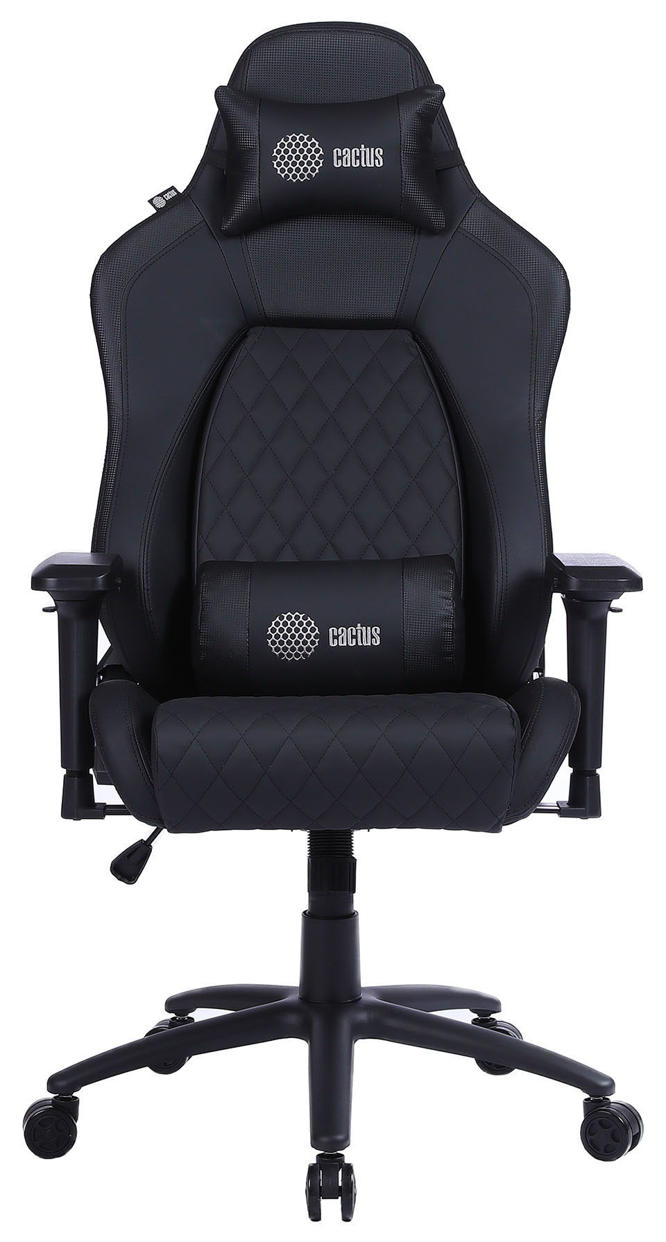 

Кресло Cactus CS-CHR-130 игровое, черный эко.кожа металл, CS-CHR-130