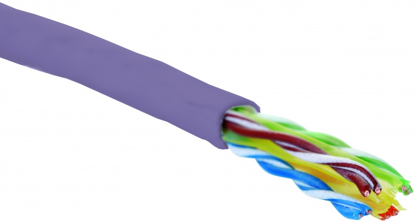

Кабель витая пара U/UTP 6 кат. 4 пары Eurolan 19C-U6-05VL-B305 23 AWG, нг(А)-LSLTx, внутренней прокладки, фиолетовый, катушка в коробка 305 м, 19C-U6-05VL-B305