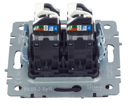 фото Розетка компьютерная двойная IEK BR-K20-1-K47 в Уфе